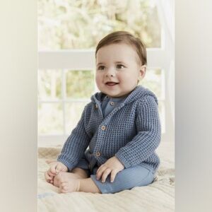 Carter's Baby Hooded Cotton,knit Cardigan